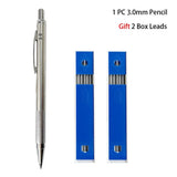 Mechanical Pencil Set 0.3 0.5 0.7 0.9 1.3 2.0mm Full Metal Art Drawing Painting Automatic Pencil Office School Supply Stationery