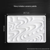 AOOKMIYA Imitation Ceramic Square Palette Multi-Grid for Watercolor Acrylic Gouache Oil Paint Tray Adult Beginner Portable Art Supplies  AOOKMIYA.COM