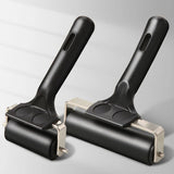 AOOKMIYA 2pcs Rubber Roller Brayer Rollers Hard Rubber 4/2.2 Inch for Ink,Stamping Texture Craft,for Printmaking,Painting,Crafting