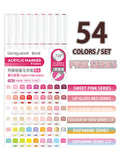 Languo 45-171 Colors Soft Brush Acrylic Marker Pen Set,DIY Hand Drawn,Student Graffiti Paint Art Acrylic Paint Pens