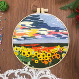 AOOKMIYA Nature Scenery Embroidery Kit for Beginners with Pattern, Needlepoint Starter Kits for Adults, Embroidery Set