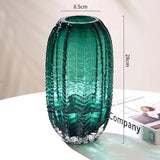 Nordic Modern Cactus Glass Vase Light Luxury Creative High-end Flower Arrangement Home Entrance Simple Decoration Ornaments