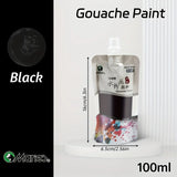 AOOKMIYA Marie's 1pc 100ml/3.38oz Gouache Paints,Rich Color,Highly Strong Coverage for Paper,Canvas,Wood Painting for Adults,Students