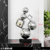 Luxury Stainless Steel Art Ornaments,Sculptures,Living Room Wine Cabinets,Niche Ornament,Hotel Office Entrance Decoration,Crafts