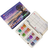 AOOKMIYA NEW White Night Solid Watercolor Mist Series 12 Color Set Artist Precipitated Layered Watercolor Art Supplies for Artist