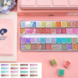 Paul Rubens 48colors Metallic Solid Watercolor Paint Professional Glitter Water Color Pigment For Painting Acuarela Art Supplies