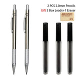 Mechanical Pencil Set 0.3 0.5 0.7 0.9 1.3 2.0mm Full Metal Art Drawing Painting Automatic Pencil Office School Supply Stationery