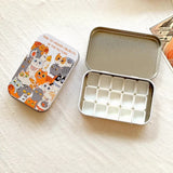 AOOKMIYA Portable Palette Watercolor Paint Repackaging Iron Box Paint Storage Box Nail Art Paint Tray Student Travel Art Supplies