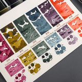 AOOKMIYA Japan MOYUNTANG Solid Watercolour 6 Colors Set Ink Painting Ink Nail Watercolour Large Plate Drawing Acuarelas Art Supplies