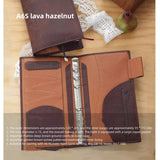 Yimole Design Head Layer Cowhide Notebook A6S Loose Leaf Notebook The Overall Texture Is Soft and Meaty Back Zipper Large Pouch