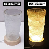 AOOKMIYA 1/4pcs Wooden LED Display Base Light Luminous USB Lamp Holder for Crystal Ball Glass Resin Art Ornament Stand Decor Kids Gifts
