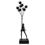 Modern Art 58CM Banksy Art Balloon Girl Statue Healing Flying Balloon Girl Sculpture Resin Craft Home Living Room Decor Gift