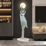 Modern HomeDecor Abstract Feather Girl Art Sculpture Ornament Large Size Figure Statue Living Room Floor Decor Resin Crafts Gift