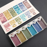 AOOKMIYA Japan MOYUNTANG Solid Watercolour 6 Colors Set Ink Painting Ink Nail Watercolour Large Plate Drawing Acuarelas Art Supplies