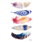 AOOKMIYA Small Waterproof Temporary Tattoo Sticker Colorful Leaf Flower Elephant Dolphin  Art Wrist Neck Women Kids Fake Mini Tatoo