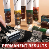 AOOKMIYA Marie's 6 Colors 50ml/1.69 oz Printmaking Inks,Oil-Based Printing Paint Linoleum Blocks on Paper Glue Board Wood,Wall for Adults