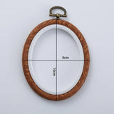 AOOKMIYA Imitated Wood Round,Oval Different Size Decorative Cross Stitch Hoop Ring Frame Embroidery Frame Circle Hanging Arts Ornament