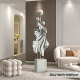 Large Modern Betta Fish Figurine Floor Sculpture Luxury Home Decor for Living Room Floor Standing Ornaments Entryway Decoration
