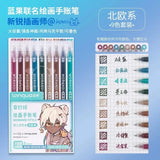 198/6 PCS Drawing Highlighter Morandi Gel Pen Student Diary Scrapbook Painting DIY Gel Pen Office School Supplies Stationery