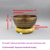Nepal Handmade Brass Singing Bowl Meditative Buddhist Supplies Chakra Yoga Sound Bowl Percussion Musical Instrument Singing Bowl