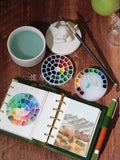 Creative Watercolor Mini Ceramic Covered Pigment Box Crafts Color Palette Small and Exquisite Angel Shaped Appearance
