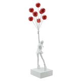 Modern Art 58CM Banksy Art Balloon Girl Statue Healing Flying Balloon Girl Sculpture Resin Craft Home Living Room Decor Gift