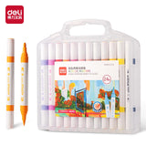 Deli Paint Markers Dual Tip Quick Drying Acrylic Marker Pens for Kids Paint Pens for Wood Rock Canvas Cups Birthday Gifts