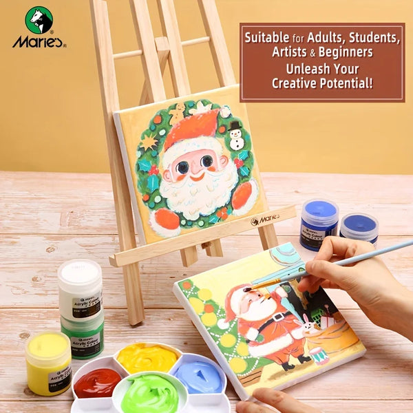 AOOKMIYA Marie's 6pcs 6x6Inch Art Stretched Canvas Primed White,Square Wood Frame Blank Canvas for Acrylic,Oil,Tempera for Adults,Student