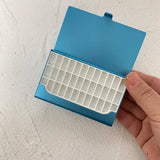 AOOKMIYA Portable Palette Ultra-thin Business Card Holder Watercolor Box 12/24/36 Grid Paint Tray Artist Travel Painting Supplies