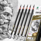 AOOKMIYA 12pcs Marie's Charcoal Pencils Set for Drawing, Sketching,Shading,for Artists,Professional - Soft Medium and Hard Tips Blending