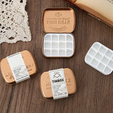 AOOKMIYA Mini Watercolor Tin Box 12/24 Grid Portable Watercolor Packing Travel Palette Student Artist Painting  Aquarela Art Supplies