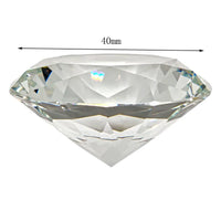 AOOKMIYA 1pcs Crystal Diamond Shaped Paperweight Decorative Cut Glass Giant Gemstone Wedding Christmas Ornament Gifts