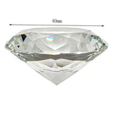 AOOKMIYA 1pcs Crystal Diamond Shaped Paperweight Decorative Cut Glass Giant Gemstone Wedding Christmas Ornament Gifts