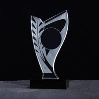 AOOKMIYA Customized Transparent Crystal Trophy, Five-Star, Creative Awards Ceremony, Competition Event, Craft Gift, Home Decorations, 1Pc