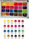 AOOKMIYA Sennelier  Professional Watercolor Paint 24color Set  Handmade 1ml/2ml with Metal Palette Box  for Artists, Students  AOOKMIYA.COM