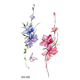 AOOKMIYA Small Waterproof Temporary Tattoo Sticker Colorful Leaf Flower Elephant Dolphin  Art Wrist Neck Women Kids Fake Mini Tatoo