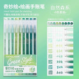 198/6 PCS Drawing Highlighter Morandi Gel Pen Student Diary Scrapbook Painting DIY Gel Pen Office School Supplies Stationery