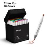 168/120/100/80/60/48 Colours Dual Tip Art Markers Sketch Pens Brush & Chisel Permanent Marker Pens With Base & Outline Markers D