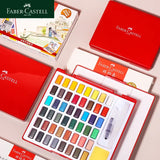 AOOKMIYA 24/36/48 Colors Faber Castell Watercolor Paint Set in Portable Case With Water Brush Pens and Sponge For Beginners Professionals AOOKMIYA.COM