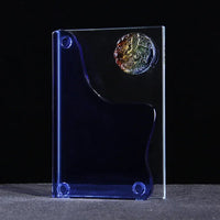AOOKMIYA Customized Transparent Crystal Trophy, Five-Star, Creative Awards Ceremony, Competition Event, Craft Gift, Home Decorations, 1Pc