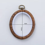 AOOKMIYA Imitated Wood Round,Oval Different Size Decorative Cross Stitch Hoop Ring Frame Embroidery Frame Circle Hanging Arts Ornament