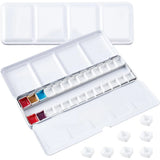 AOOKMIYA Empty Watercolor Palette with 26 Empty Half Pans, Empty Watercolor Tin with Fold Out Palette, Watercolor Tray for Painting  AOOKMIYA.COM
