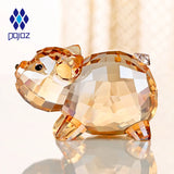 Crystal Dog Figurine for Birthday Gifts Chinese Zodiac Animal Art Craft Lucky Fortune Desktop Decor for Home Office Display