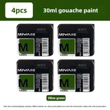 MIYA HIMI Jelly Pigment Single 30ml Gouache Pigment 56 Colors Beginners Try Supplement Replacement Training Art Gouache Pigment