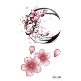 AOOKMIYA Small Waterproof Temporary Tattoo Sticker Colorful Leaf Flower Elephant Dolphin  Art Wrist Neck Women Kids Fake Mini Tatoo