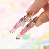 Flash Girl Series Acrylic Thickened Handbook Folder Cartoon Sticky Notes Test Papers Classification Folder Snack Sealing Folder