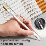 AOOKMIYA Marie's 3/6/12pcs White Charcoal Pencils Set,Sketch Highlight Pencils for Drawing,Sketching,Shading,Blending for Adults,Students