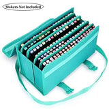 120 Slot Large Capacity Foldable Marker Pen Case Art Marker Pen Bag Storage Bag Durable Sketch Tool Storage Box Stationery