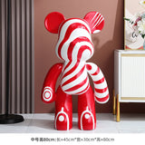 AOOKMIYA ART+ Creative Gifts Luxury Floor Standing Bear Ornament Sculpture Creative Luxury Living Room Decoration Ornament Decoration Sofa TV Cabinet