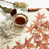 Watercolor Painting Calligraphy Professional Ink Dipping Glass Bottle Dipping Paint Pigment with Lid Desktop Container Ornament